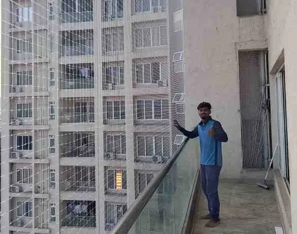 balcony safety nets, Balcony safety nets for pigeon, Best safety nets for pigeon, Children safety nets for balcony, pigeon nets services near me, rb safety nets, Residential netting in bangalore